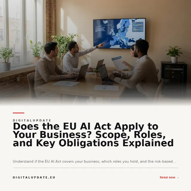 Share card for Does the EU AI Act Apply to Your Business? Scope, Roles, and Key Obligations Explained