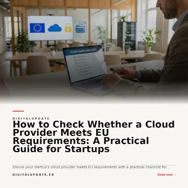Share card for How to Check Whether a Cloud Provider Meets EU Requirements: A Practical Guide for Startups