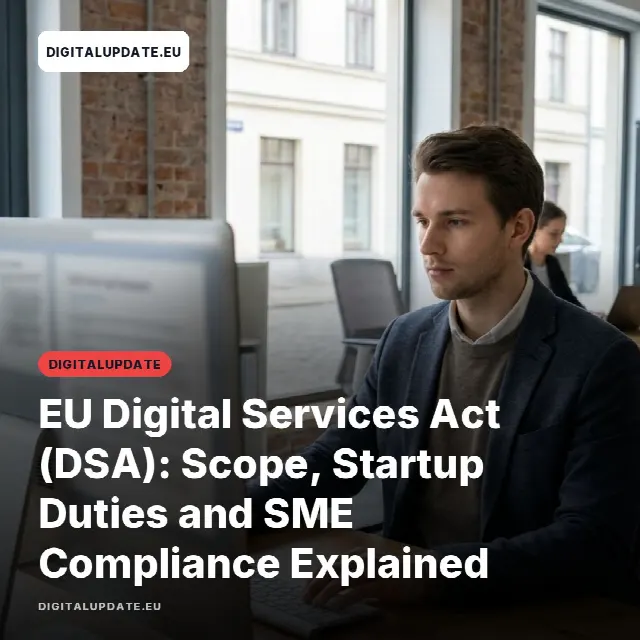 Share card for EU Digital Services Act (DSA): Scope, Startup Duties and SME Compliance Explained